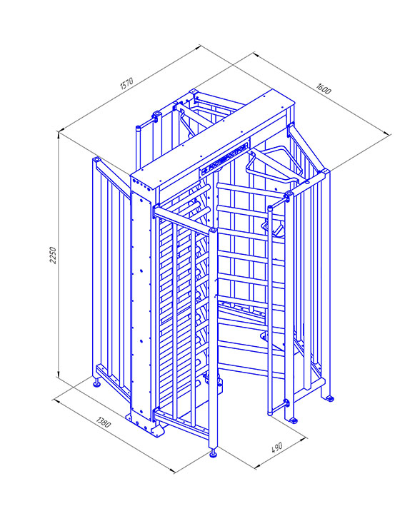 Ростов-Дон ПР1Ш/3М2 НЕРЖ Полноростовой роторный турникет