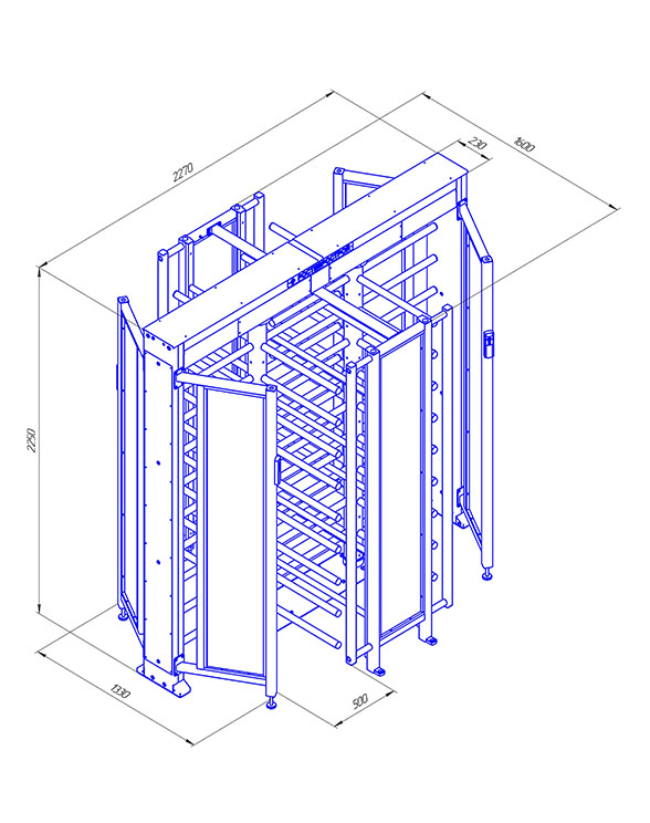 Ростов-Дон ПР2С/4М2 НЕРЖ Полноростовой роторный турникет