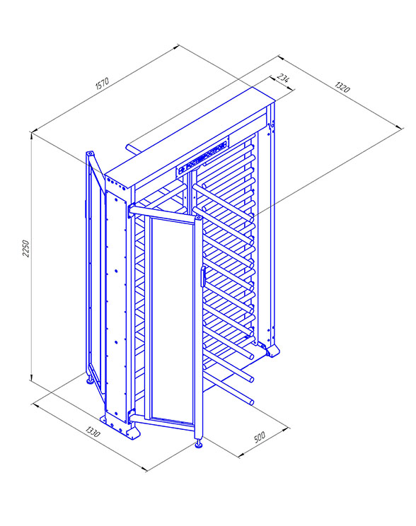 Ростов-Дон ПР1ЛС/4М2 Полноростовой роторный турникет