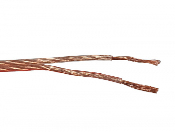 Netko Кабель акустический 2*2.0мм2 (3*37*0.15мм) CCA, 100м, пластиковая катушка, прозрачный Optima