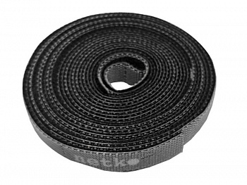 Netko Лента-липучка многоразовая 10мм*3м, с насечками для отрыва (каждые 2 см), черная Optima