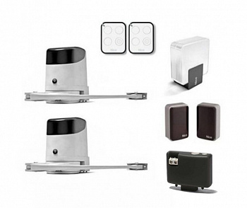 Установка автоматики распашных ворот NICE HOPPBDKCE