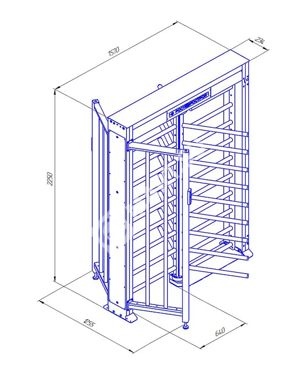 Ростов-Дон ПР1Л/3М2 Полноростовой роторный турникет