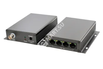 RVi-1NT20-4FP Приемопередатчик Ethernet сигнала с PoE